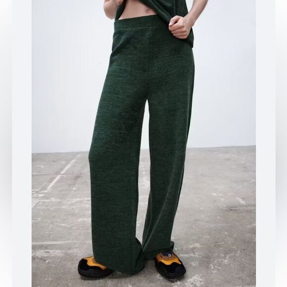 Zara Wide Leg Green Pants(Size Small) - Picture 8 of 8